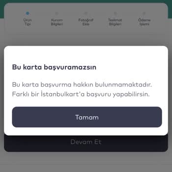 İstanbul Kart Başvurusu Yapamama