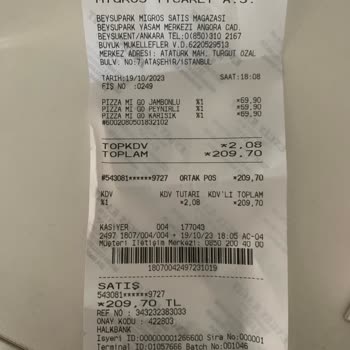 Migros Yanmış Pizza Sorunu!