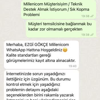 Millenicom Ev İnterneti Bağlantı Problemi