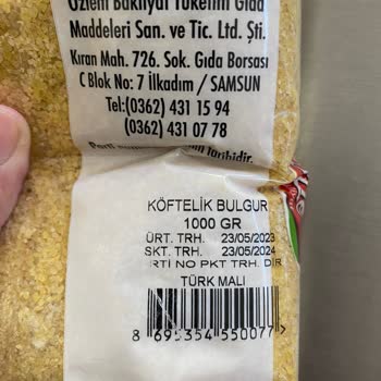 Özlem Bakliyat Kısırlık Bulgur İçinde Siyah Şeyler Var