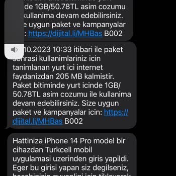 Turkcell Haberim Olmadan Tanımlanan Ek Paketlerin Bildirilmemesi