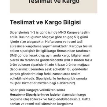 Dagi Siparişimin Belirlenen Tarih Aralığında Tarafıma Ulaşmaması