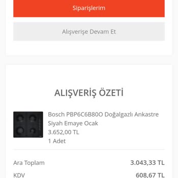 Bosch Ürün Gönderilmedi Muhatap Bulamıyorum