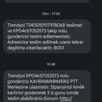 PTT Kargonun Urunu Adrese Getirmemesi