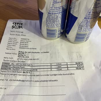 Şok Marketler Red Bull Siparişimde Yaşadığım Sorun