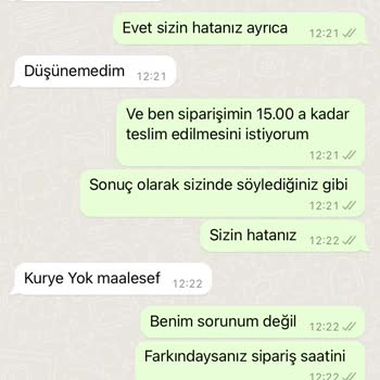 Bonne Nuit İletişim Sorunu Sipariş Teslimatı Sorunu Şikayet!