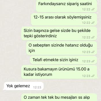 Bonne Nuit İletişim Sorunu Sipariş Teslimatı Sorunu Şikayet!