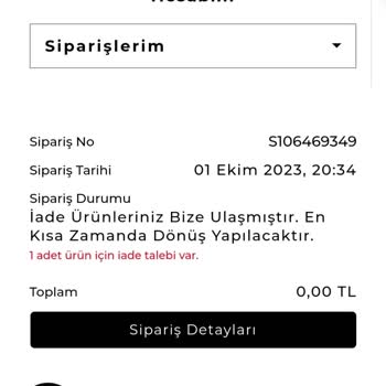 Süvari Giyim Defolu Ürün İadesiyle İlgili Sorun