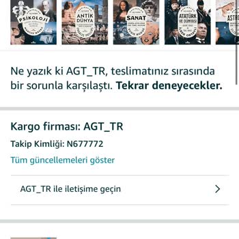 AGT Kurye'nin Kargo Dağıtımı Hakkında Şikayetim