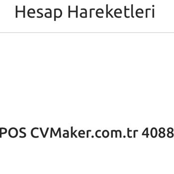 Cvmaker.com.tr Fazla Para Çekti