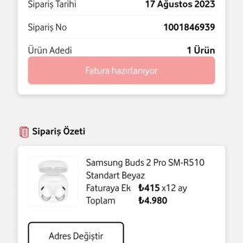 Vodafone Faturaya Yansıtılan Ürün Gelmedi, Ücretini Geri Ödemiyorlar