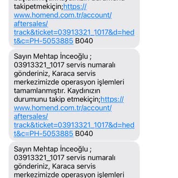 Homend Servis Ve Kargo Aksaklığı