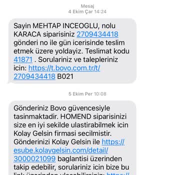 Homend Servis Ve Kargo Aksaklığı