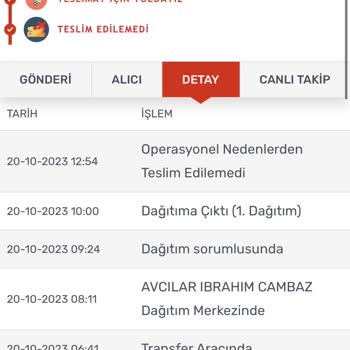KARGOMsende Ürünüm 10 Gündür Gelmiyor