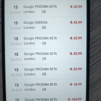 Google Hesabımdan İznim Ve Bilgim Dışında Para Çekmiş