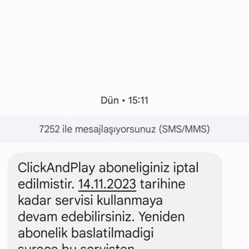 Vodafone Clickandplay Aboneliği Geri Ödenmesi