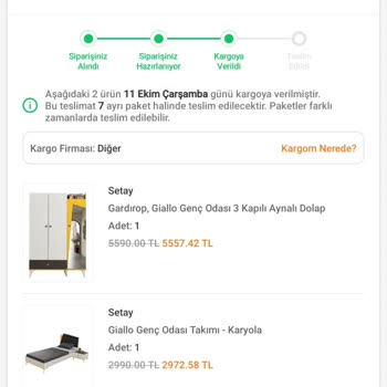 Setay Mobilya Satıcı Tarafından Mağdur Edildim.