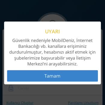 Denizbank Mobil Bankacılık Sorunu