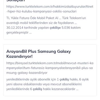 Türk Telekom Müşteri Deneyimi Haftası Çekilişi
Sonucu İsimleri Vermemesi