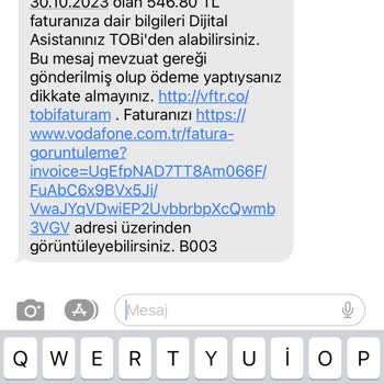 Vodafone Hattıma Yüksek Fatura Geldi