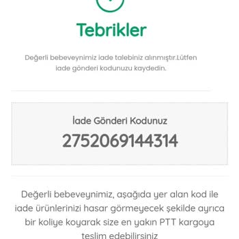 Ebebek İade Kabul Etmek İstemiyor