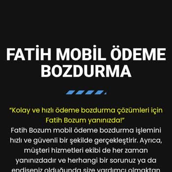 Fatih Bozum Mobil Ödeme Sorunu