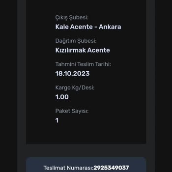 Sürat Kargo Kale-Acente Gönderi Yola Çıkmadı