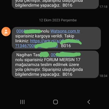 Watsons 3 Haftadır Siparişim Ortalıkta Yok! Hiçbir Bilgilendirme Yapılmadı!