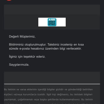 A101 Ve Horoz Lojistik'ten Siparişimde Yaşadığım Sorun