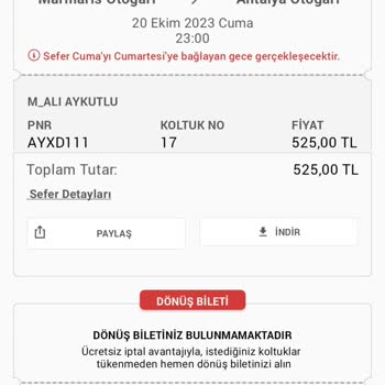 Obilet Ücret Farkı Şikayeti