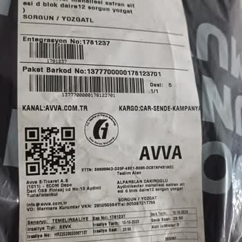 Avva Giyim Yanlış Ürün Ve Uzun Teslimat Suresi
