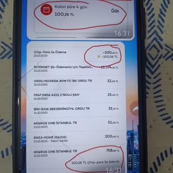 Akbank Kartıma Borç Olarak Yansıtılan Chip Paramın İade Edilmesi