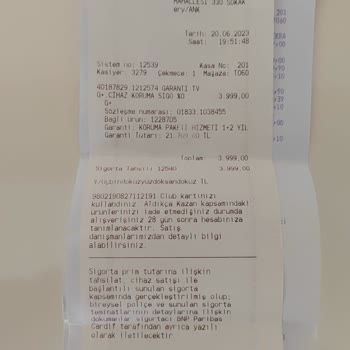 BNP Paribas Cardif Sigorta Şirketinin Aldığı Televizyona Ulaşamıyorum