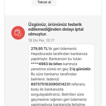 Hepsiburada 10 Gün Bekletilip Sonrasında Ürün Yok Deyip Siparişim İptal Edildi
