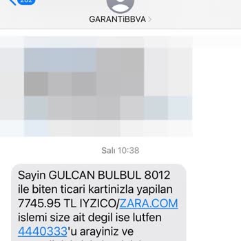 iyzico Zara Hesabımdan Bilgim Olmadan İnternet Alışverişinde Bulunmuş