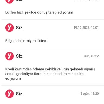 Yemeksepeti'nin Yardım Merkezine Ulaşamıyorum
