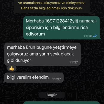 Malzemehane.com Siparişim Teslim Edilmedi