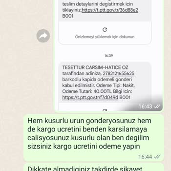 Tesettür Çarşım Kusurlu Ürün Değişimi