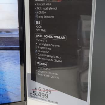 Samsung Marka EU50 TU8000U Model Televizyon Panel Arızası
