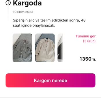 Gardrops Ürün Onayı Yapılmadı Hala Kargoda Görünüyor