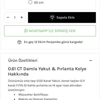 Mimra Pırlanta Açıklamadan Farklı Teslim Edilen Ürün
