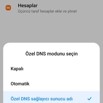 Vodafone Özel DNS Engellemesi