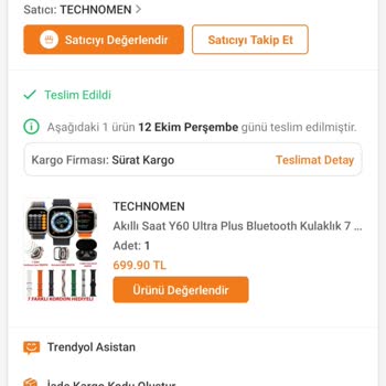 Trendyol Kargomu Teslim Etmeden Teslim Edilmiş Gösterdi