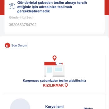 Aras Kargo Kızılırmak Şubesi Teslim Etmiyor