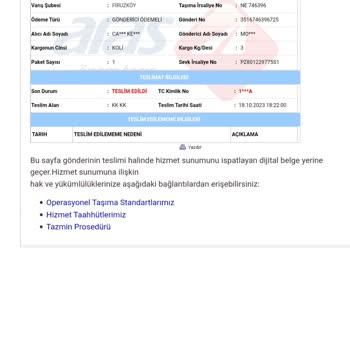 Aras Kargo Kargo Kaybetmesi Ya Da Çalınması