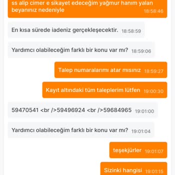 Migros Sanal Market İademi Yapmıyor