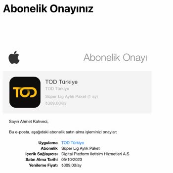 Digiturk Apple Otomatik Ödeme Sorunu