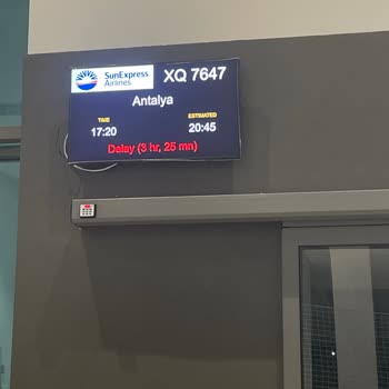 Sunexpress Gaziantep Antalya 20/10/2023 Uçuş Rötar