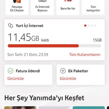 Vodafone Kullanım Hakkım Var İnternet Paketi Yüklemişler Ve Müşteri Hizmetleri