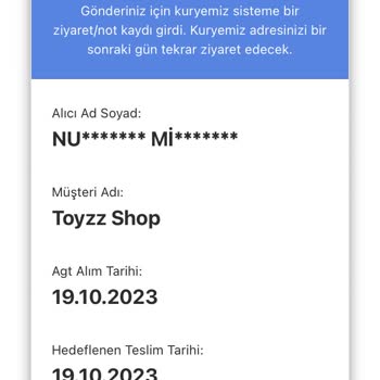 Toyzz Shop Oyuncak Teslimatı Sorunu
